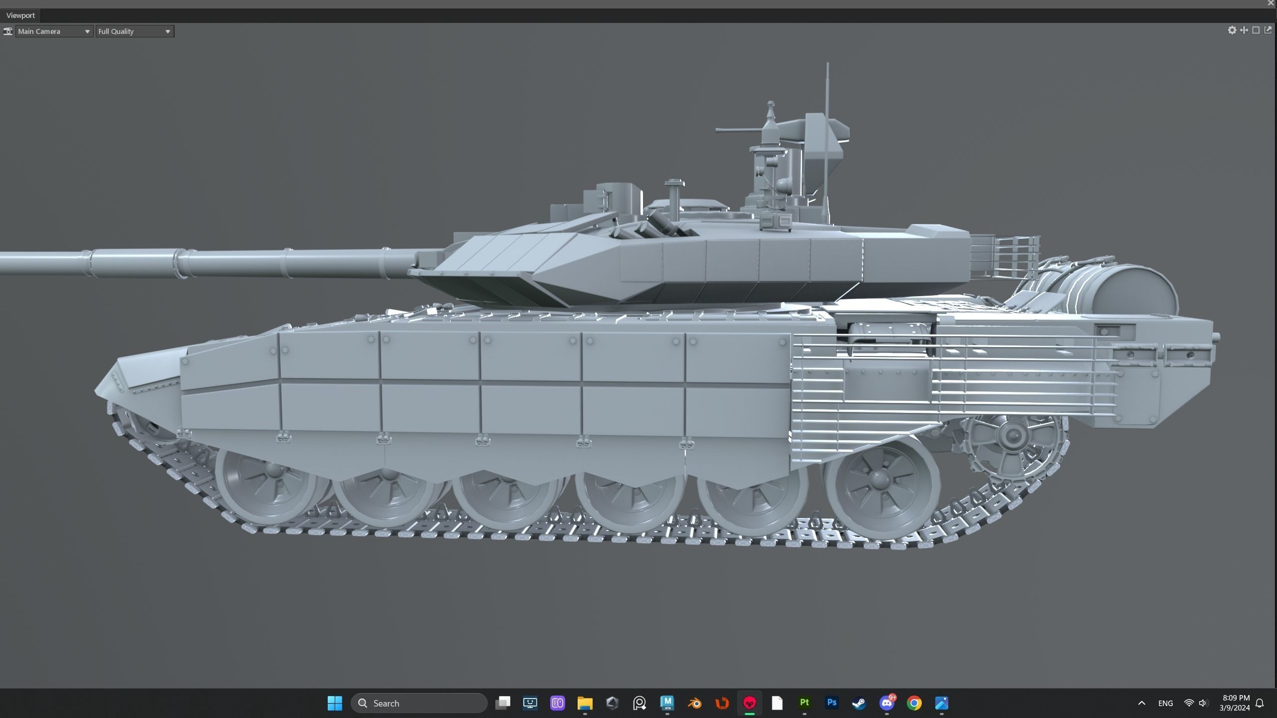 T90M Lowpolygon Low-poly 3D model_12