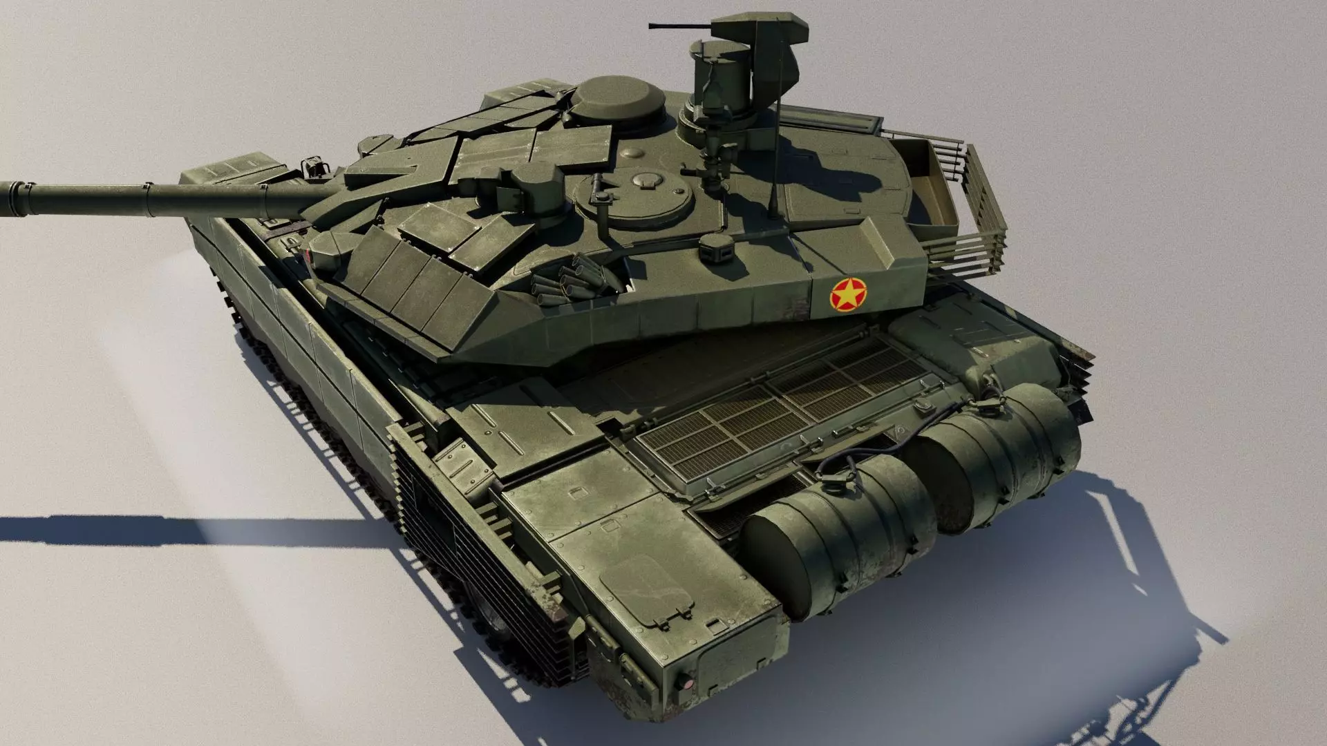 T90M Lowpolygon Low-poly 3D model_0