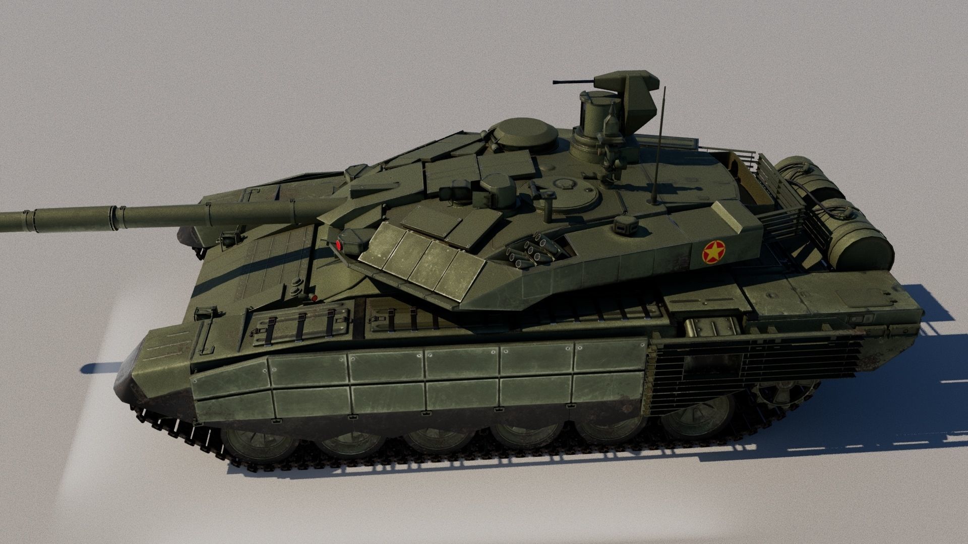 T90M Lowpolygon Low-poly 3D model_1