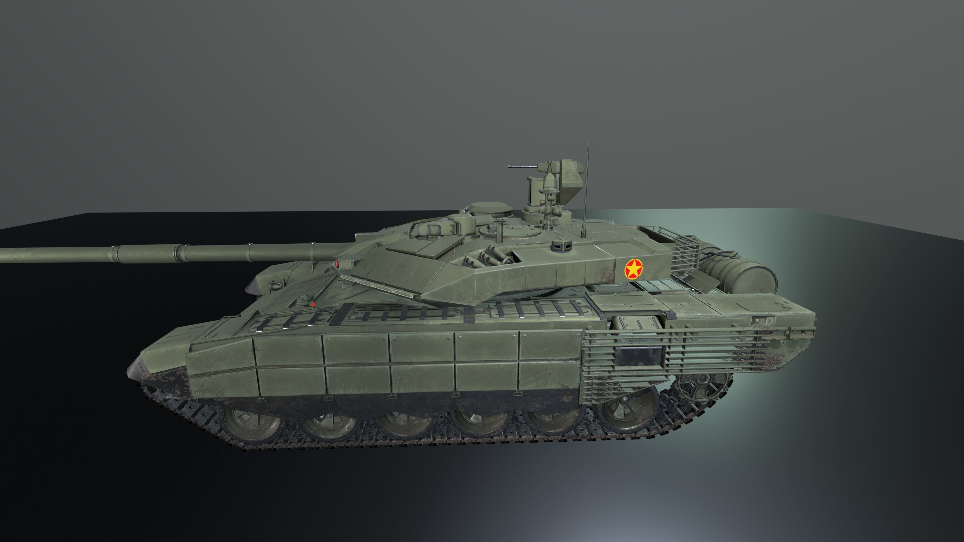 T90M Lowpolygon Low-poly 3D model_8