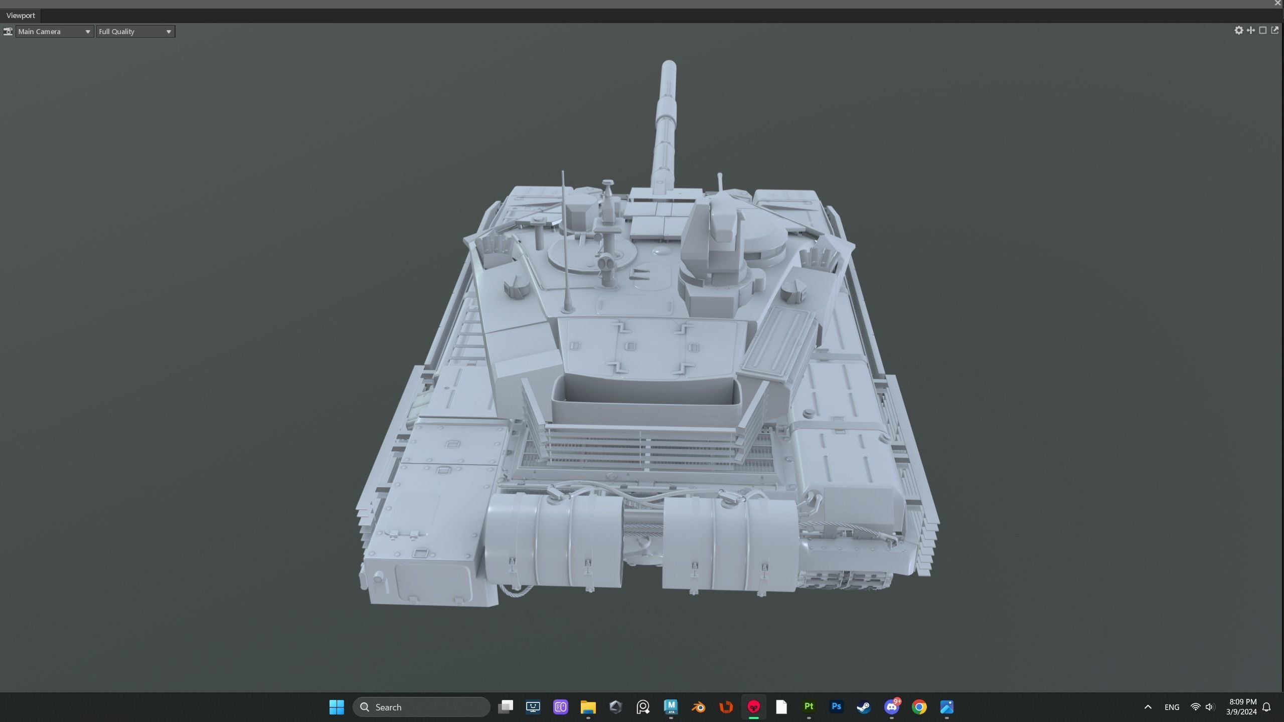T90M Lowpolygon Low-poly 3D model_13