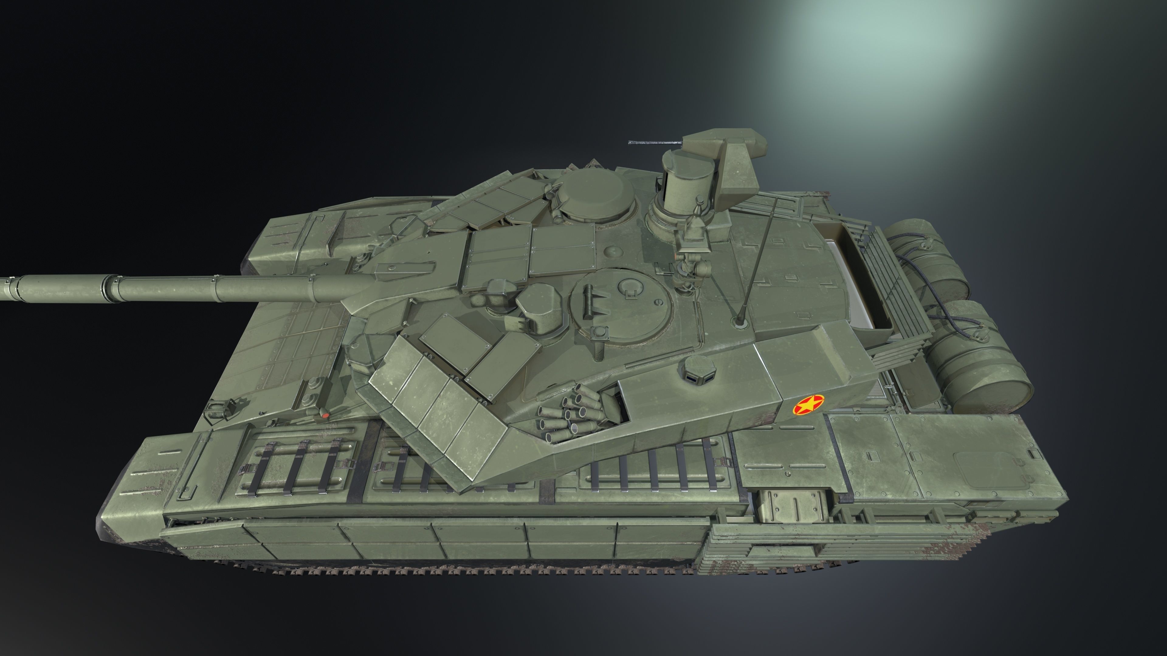 T90M Lowpolygon Low-poly 3D model_9
