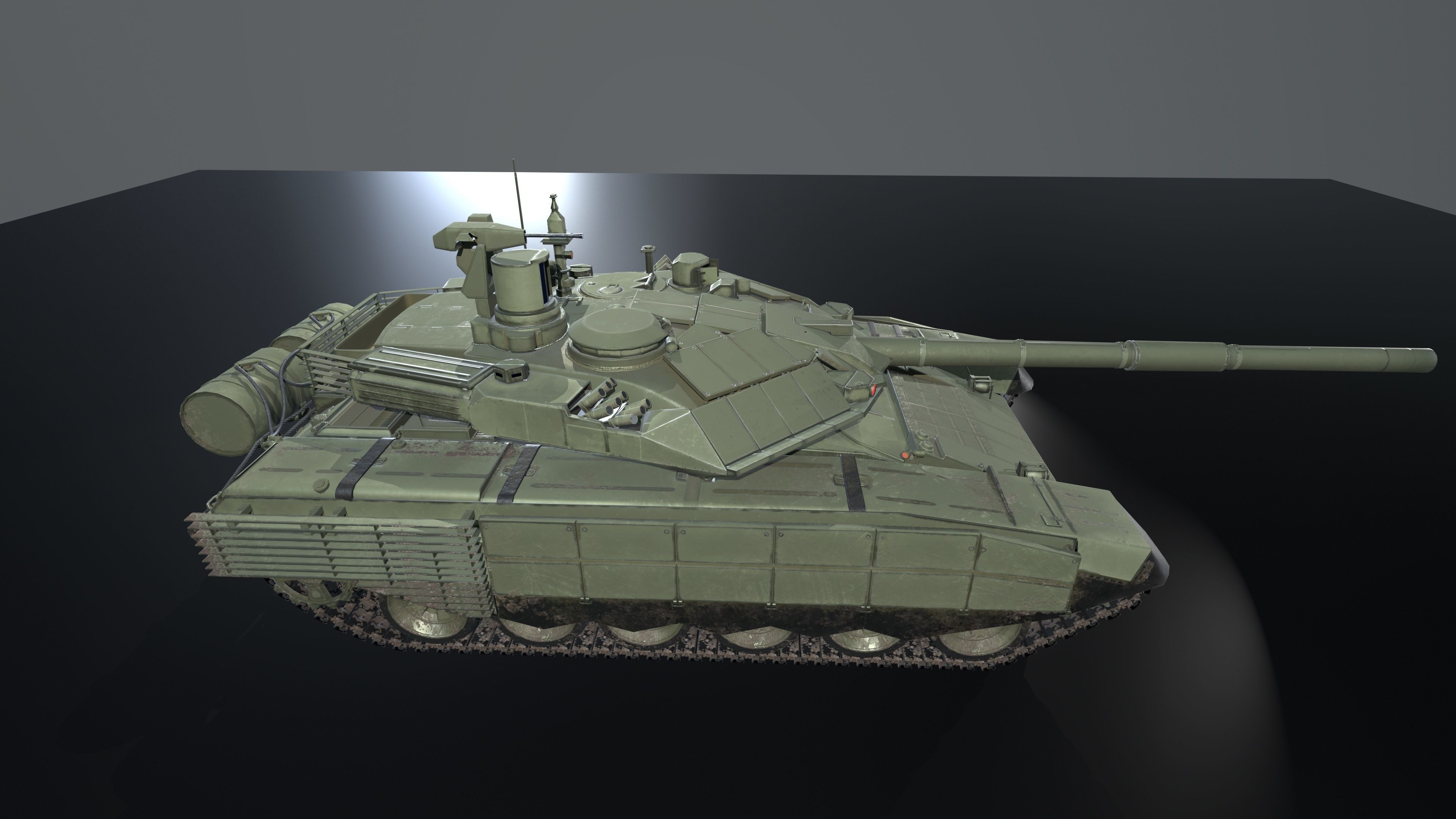 T90M Lowpolygon Low-poly 3D model_5