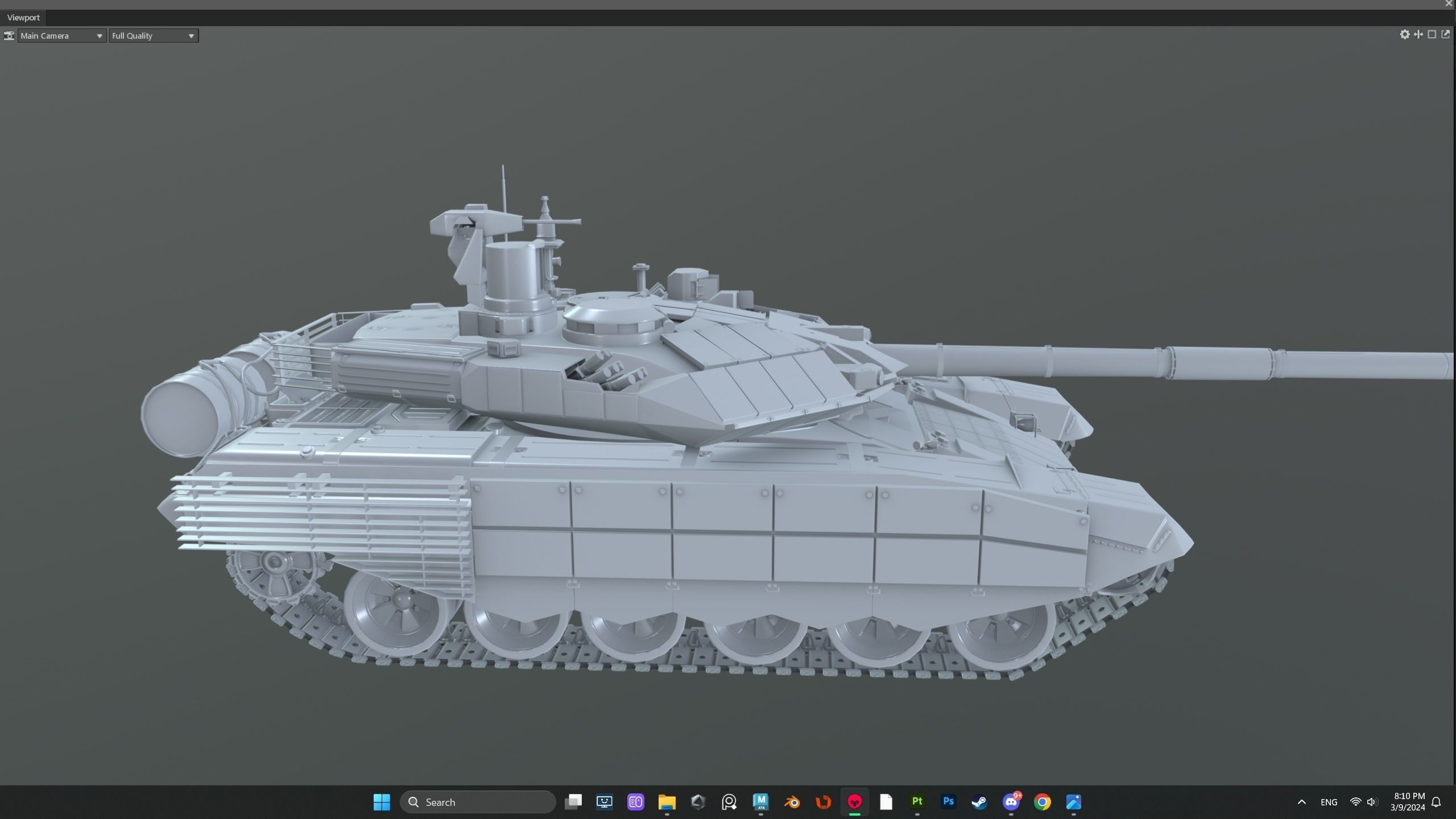T90M Lowpolygon Low-poly 3D model_15
