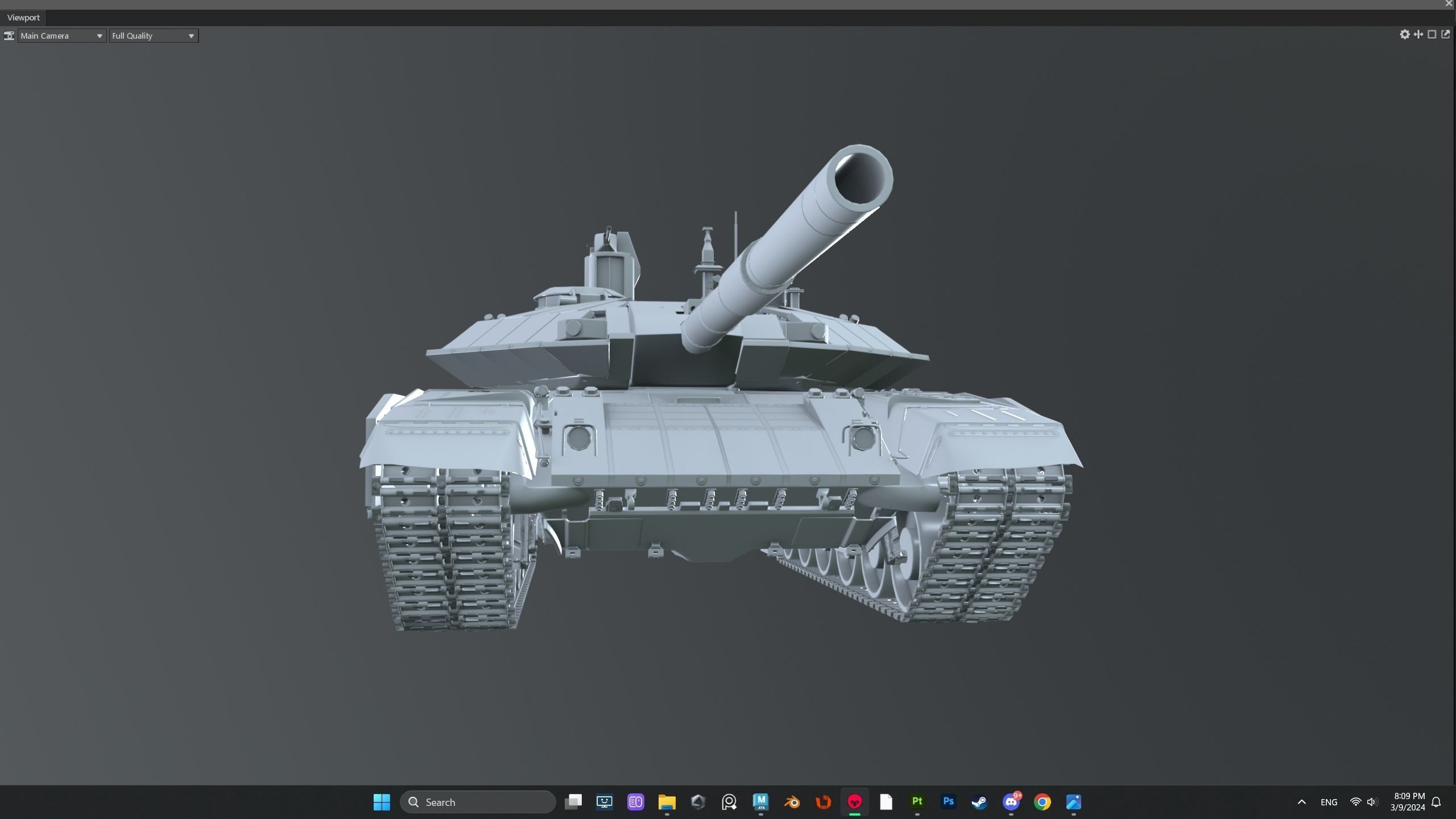 T90M Lowpolygon Low-poly 3D model_14