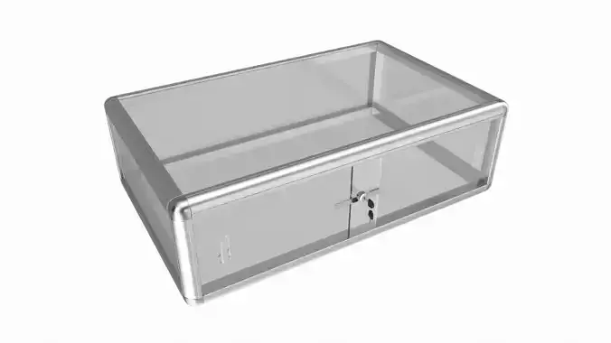 Store Flat Counter Top Glass Showcase