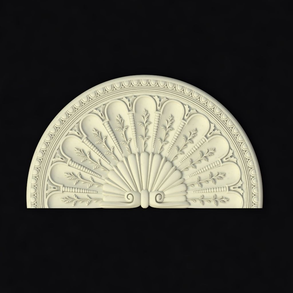 Central decor ornament for furniture 3D model_1