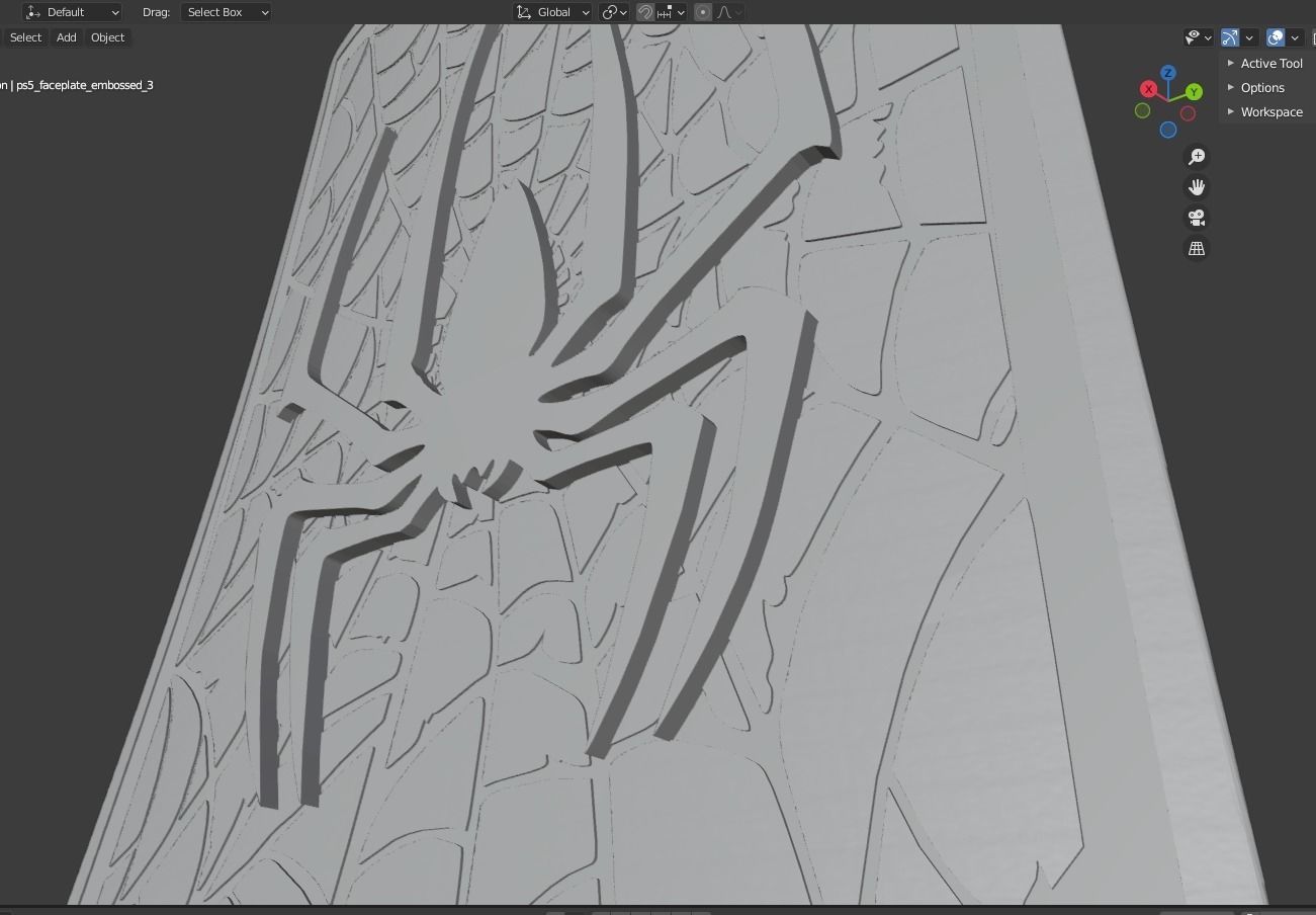 Spiderman PS5 Faceplate Custom Playstation 5 Side Panel 3D print model_5