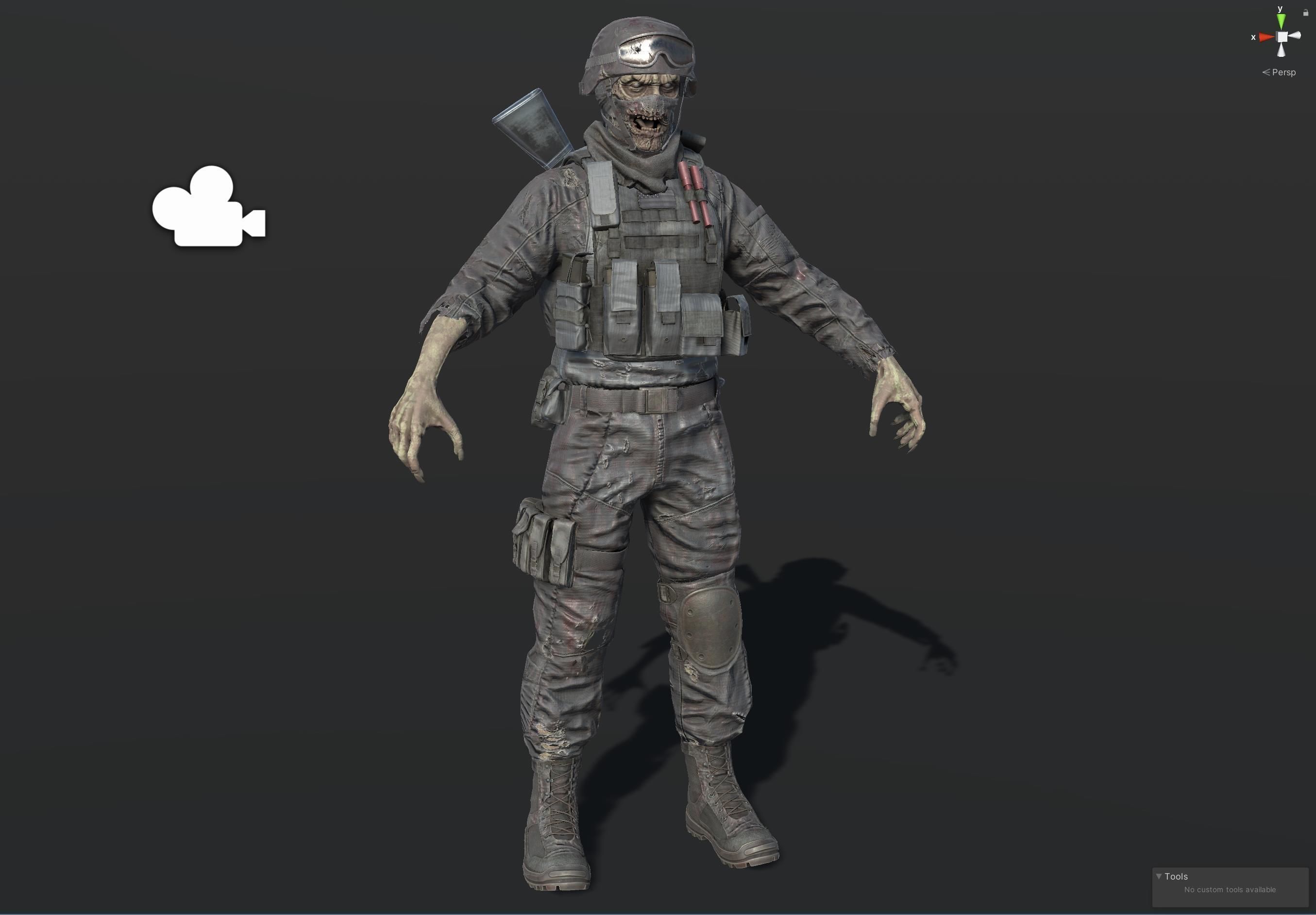 Zombie Soldier Low-poly 3D model_34