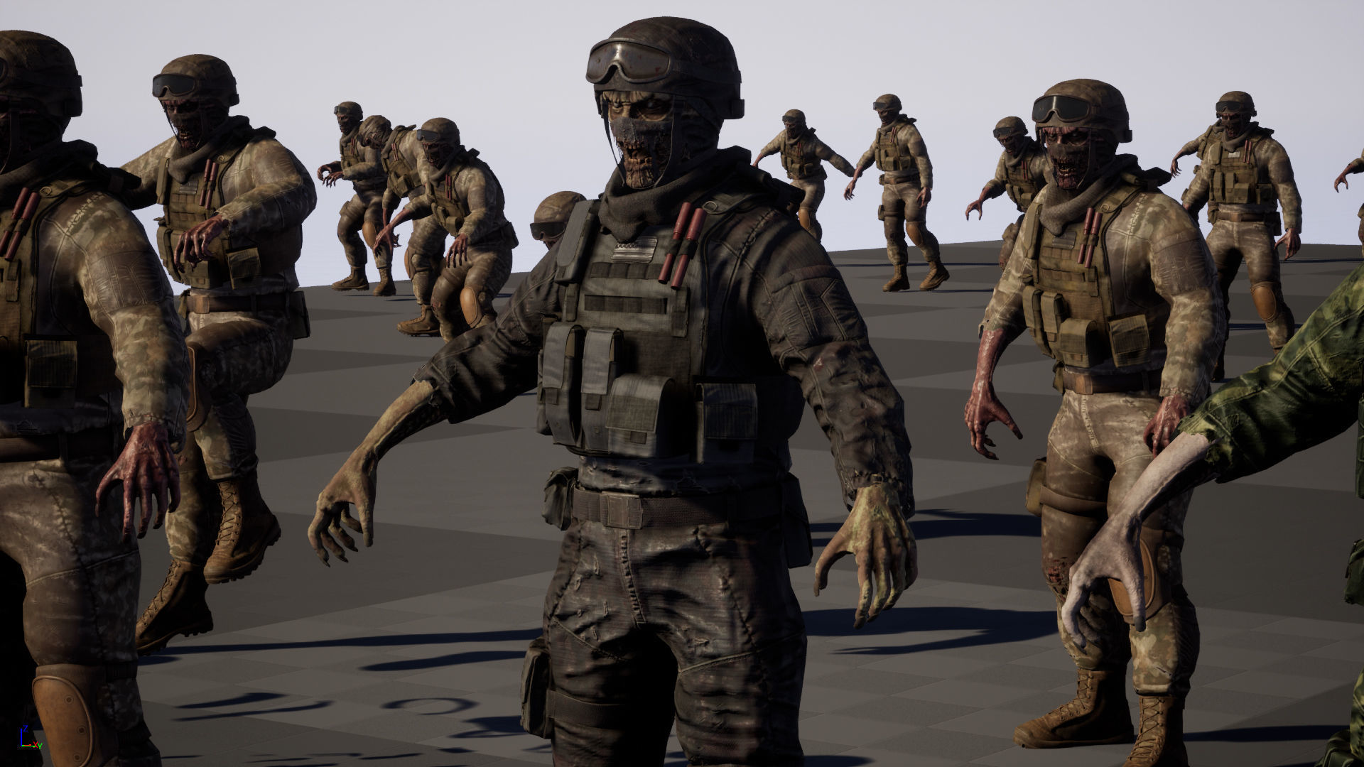 Zombie Soldier Low-poly 3D model_36