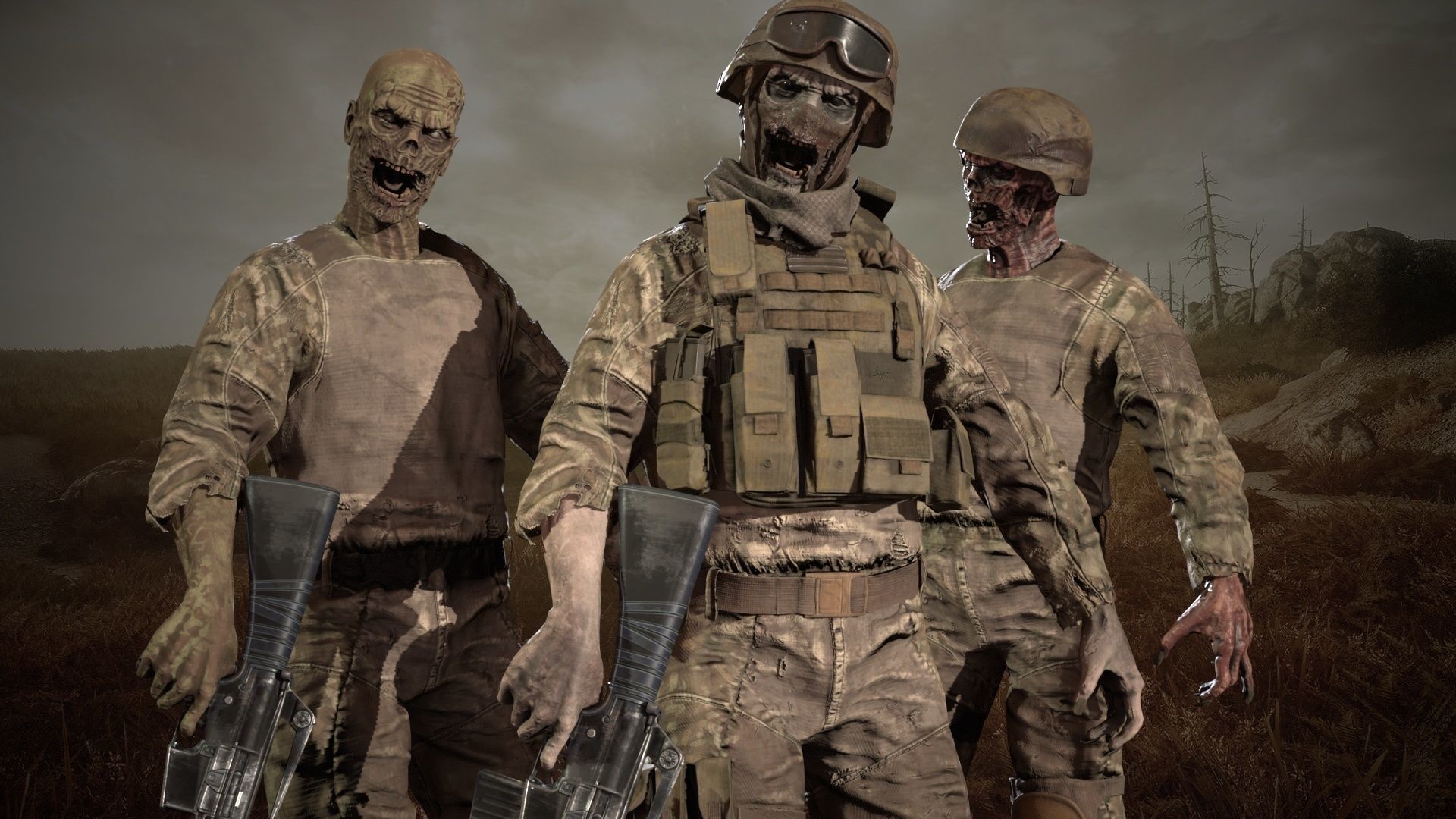 Zombie Soldier Low-poly 3D model_30