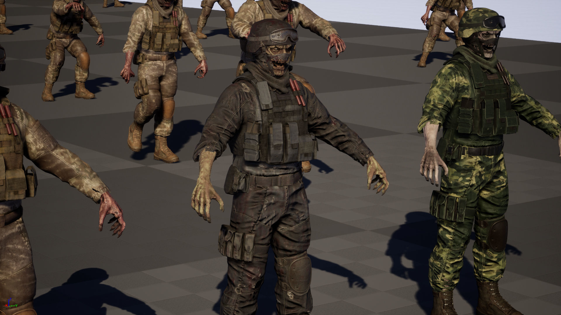 Zombie Soldier Low-poly 3D model_39