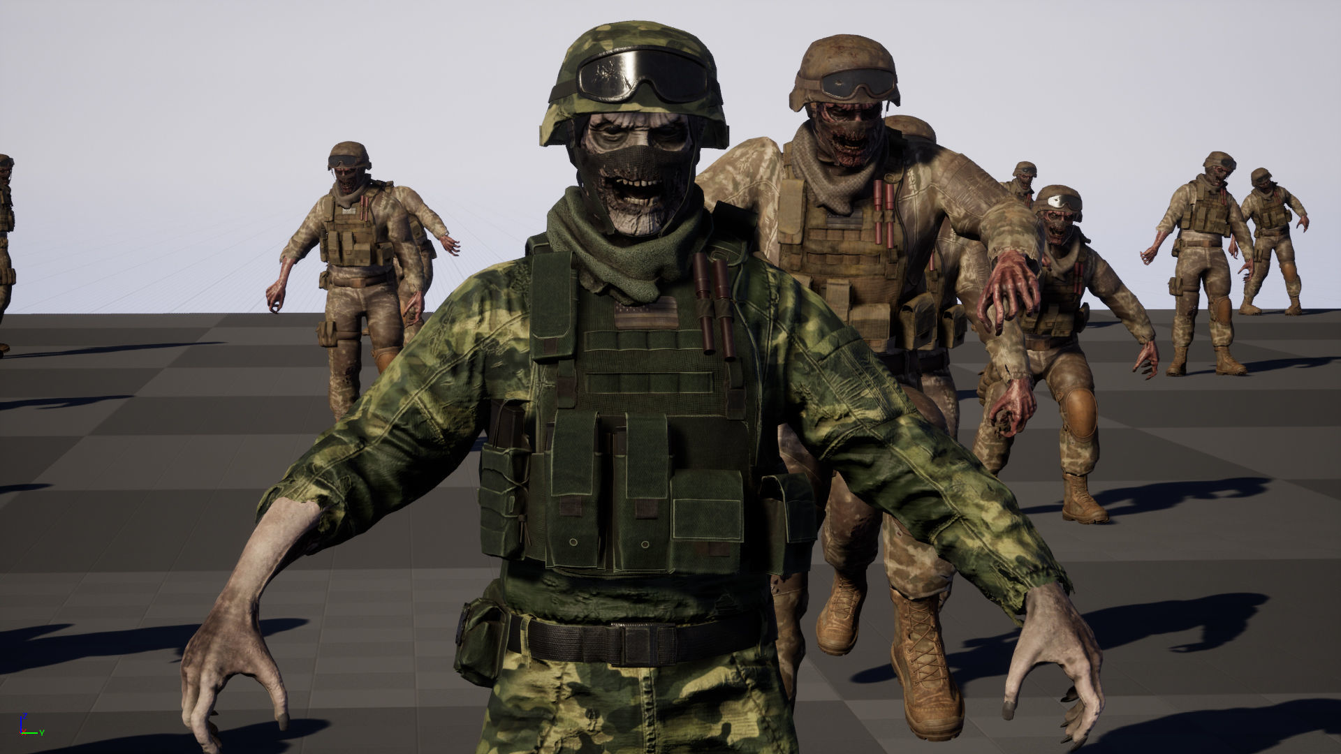 Zombie Soldier Low-poly 3D model_40