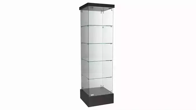 Store Frameless Glass Tower Showcase