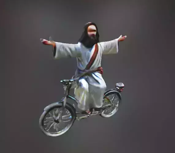 Jesus Christ on a bike