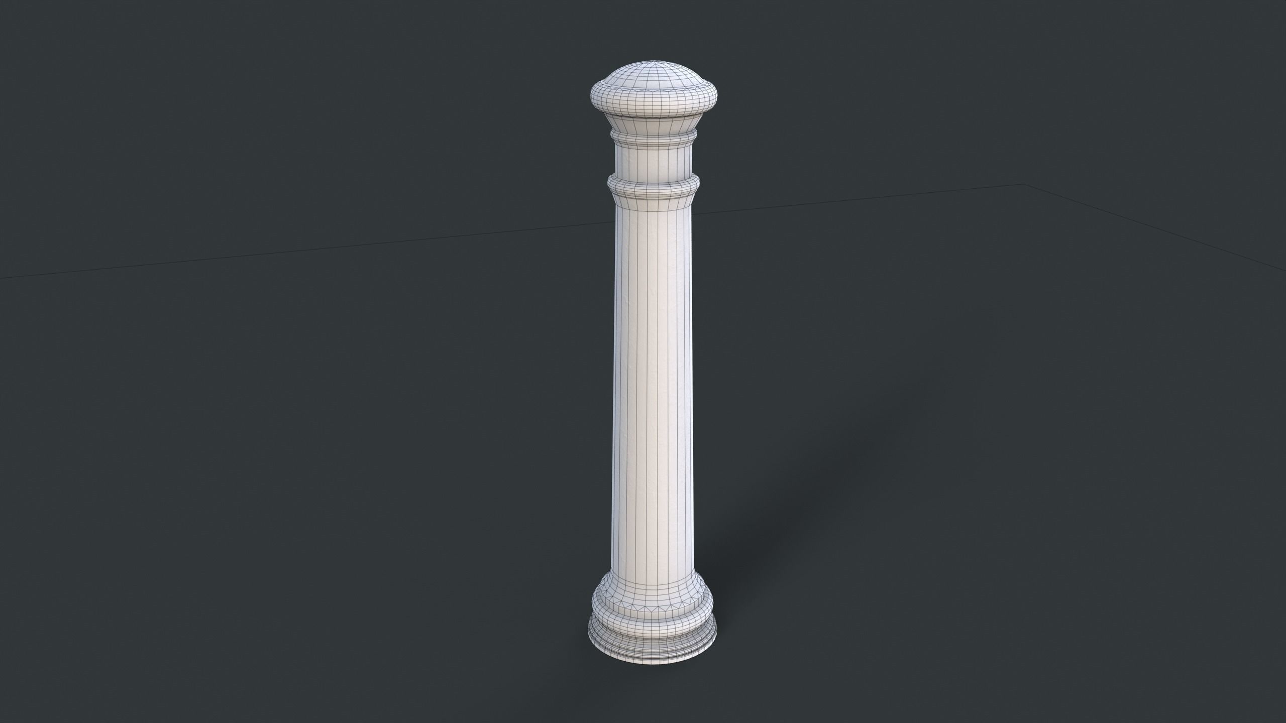 Street Bollard 12 PBR Game Ready Low-poly 3D model_10