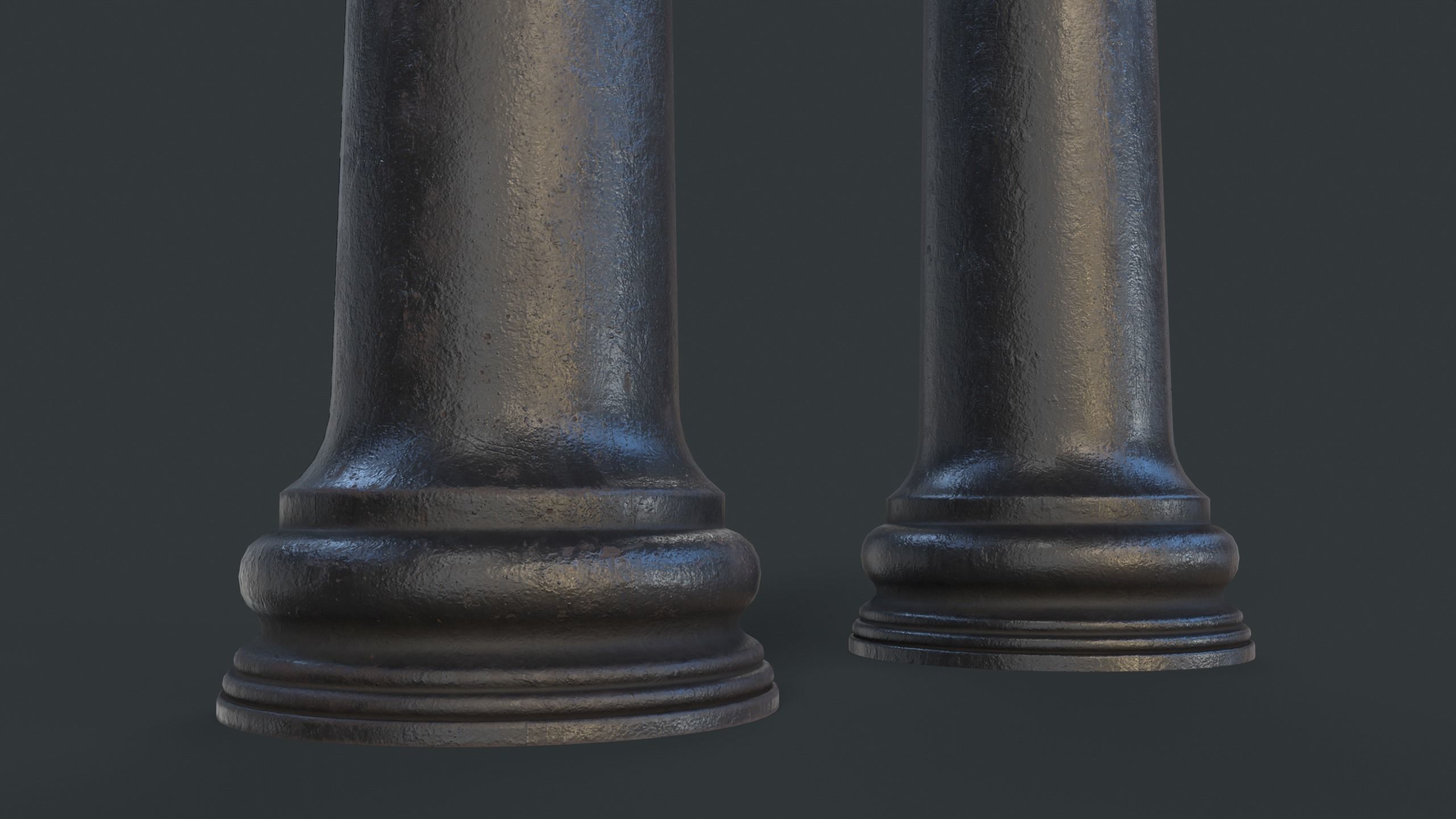 Street Bollard 12 PBR Game Ready Low-poly 3D model_8