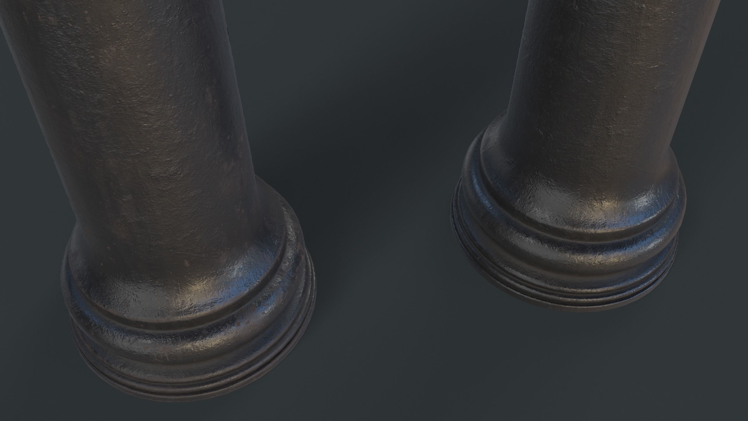 Street Bollard 12 PBR Game Ready Low-poly 3D model_9
