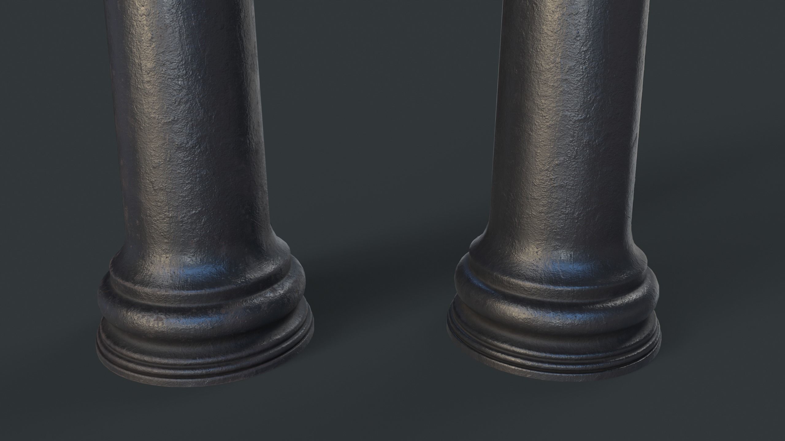 Street Bollard 12 PBR Game Ready Low-poly 3D model_4