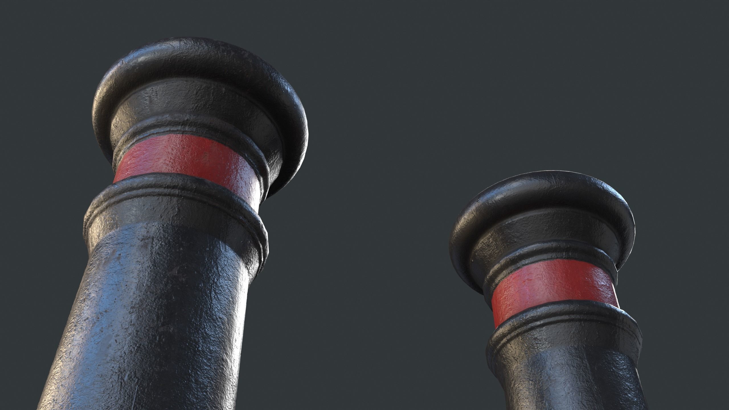 Street Bollard 12 PBR Game Ready Low-poly 3D model_7