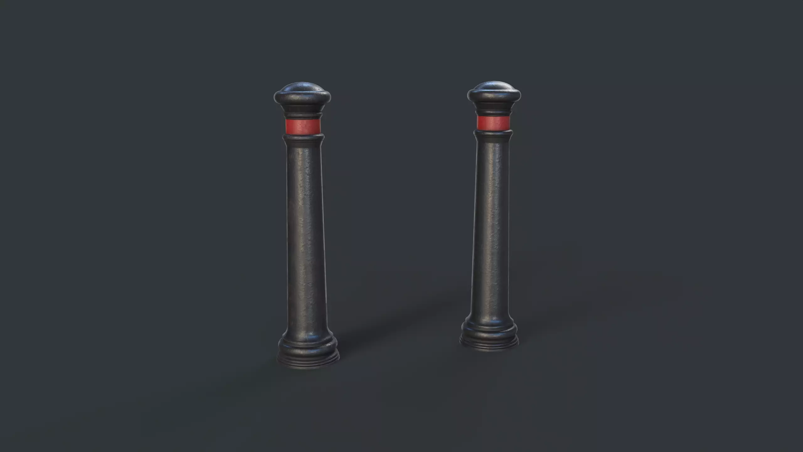 Street Bollard 12 PBR Game Ready Low-poly 3D model_0