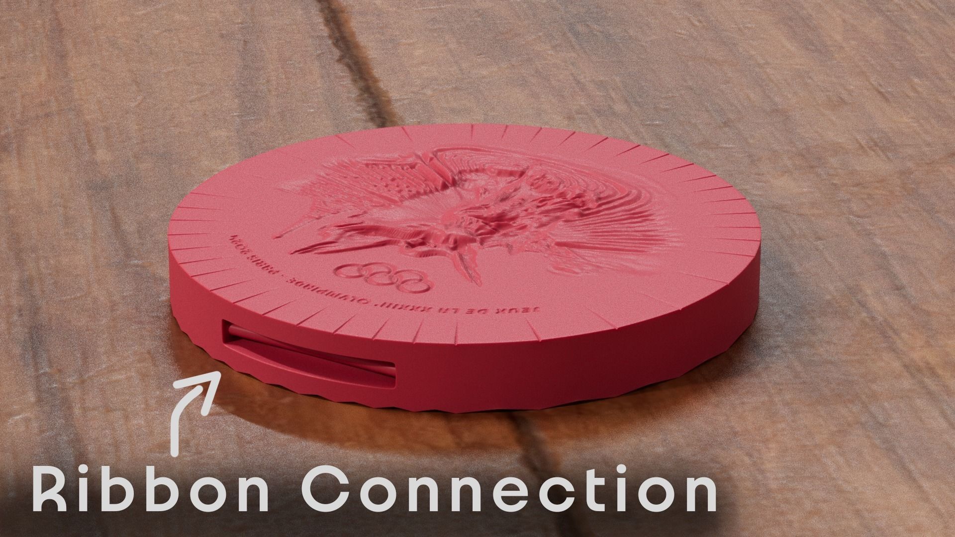 Official Paris 2024 Summer Olympics Medals Low-poly 3D model_11