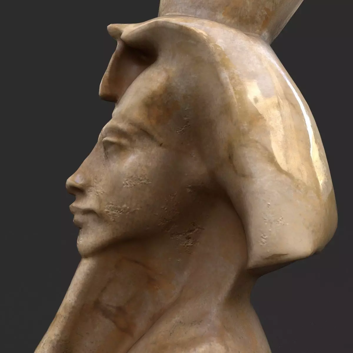 Ikhnaton Low-poly 3D model_0