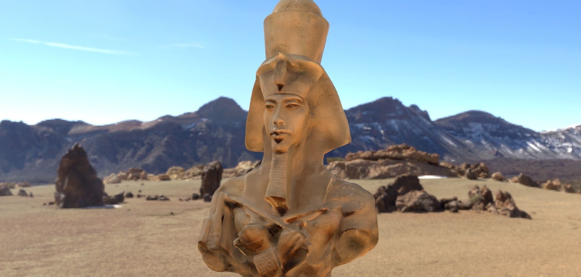 Ikhnaton Low-poly 3D model_6