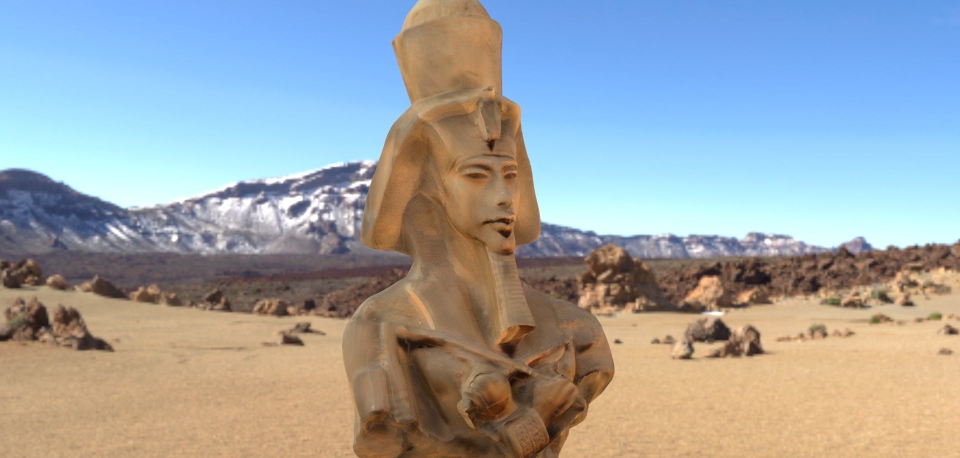 Ikhnaton Low-poly 3D model_5