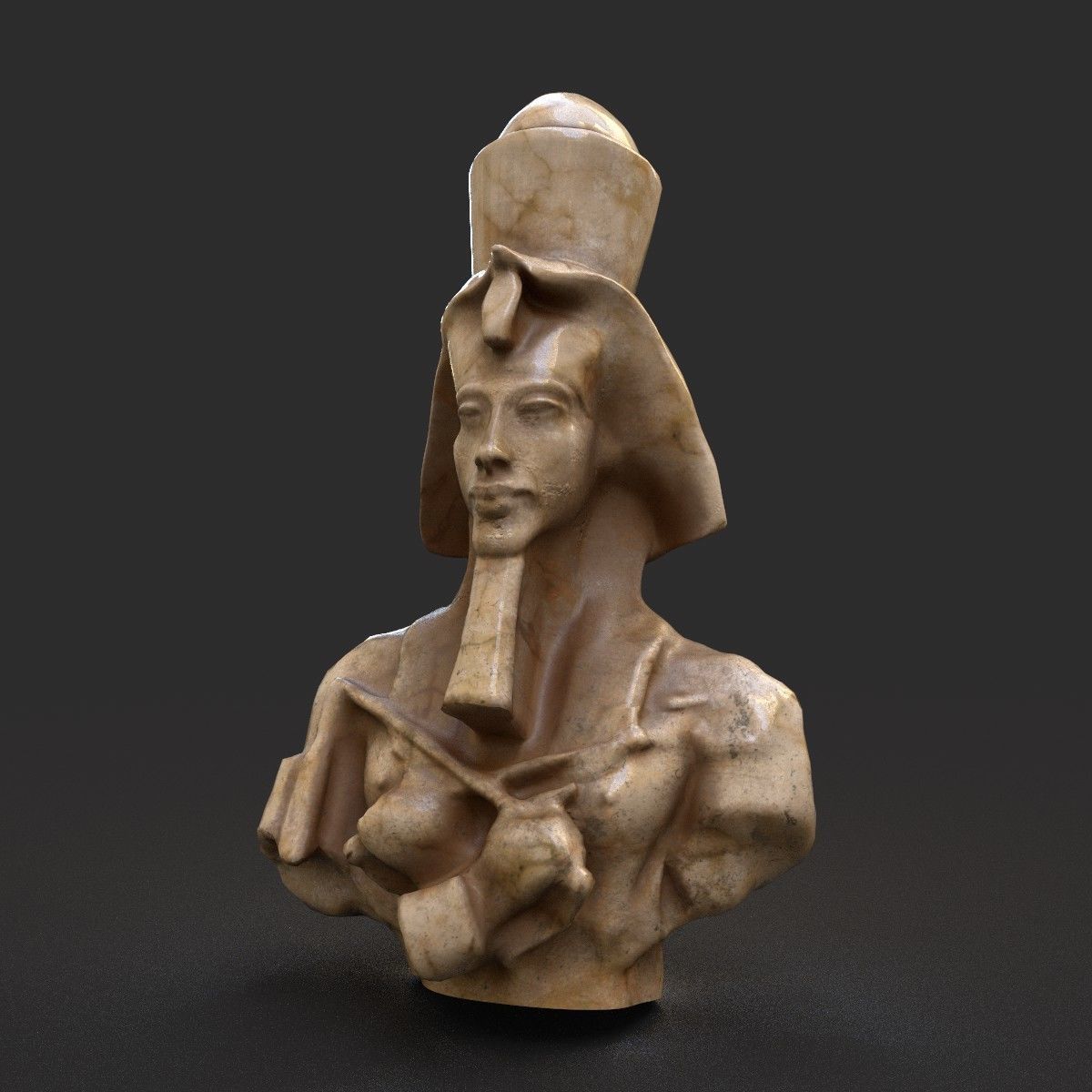 Ikhnaton Low-poly 3D model_1