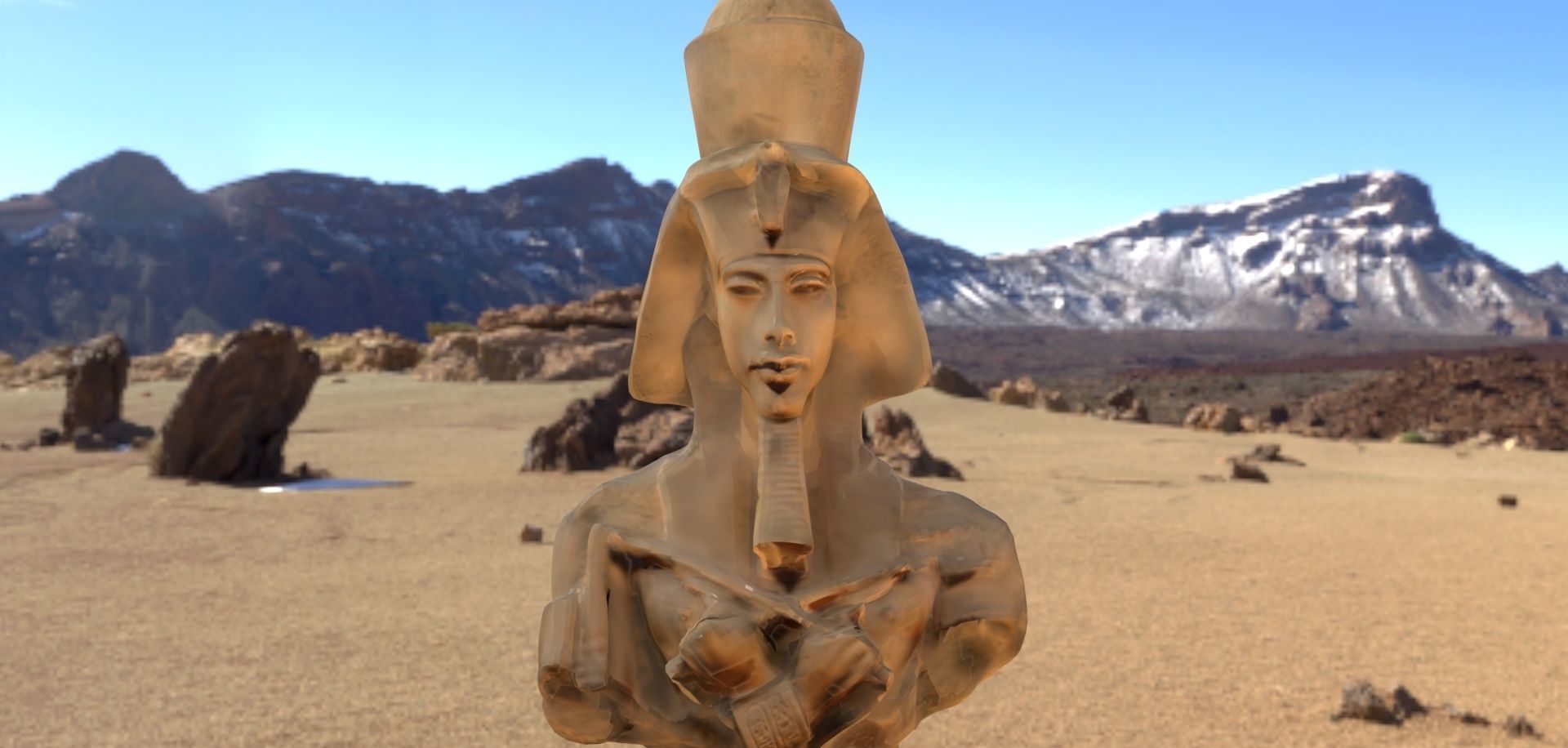 Ikhnaton Low-poly 3D model_4