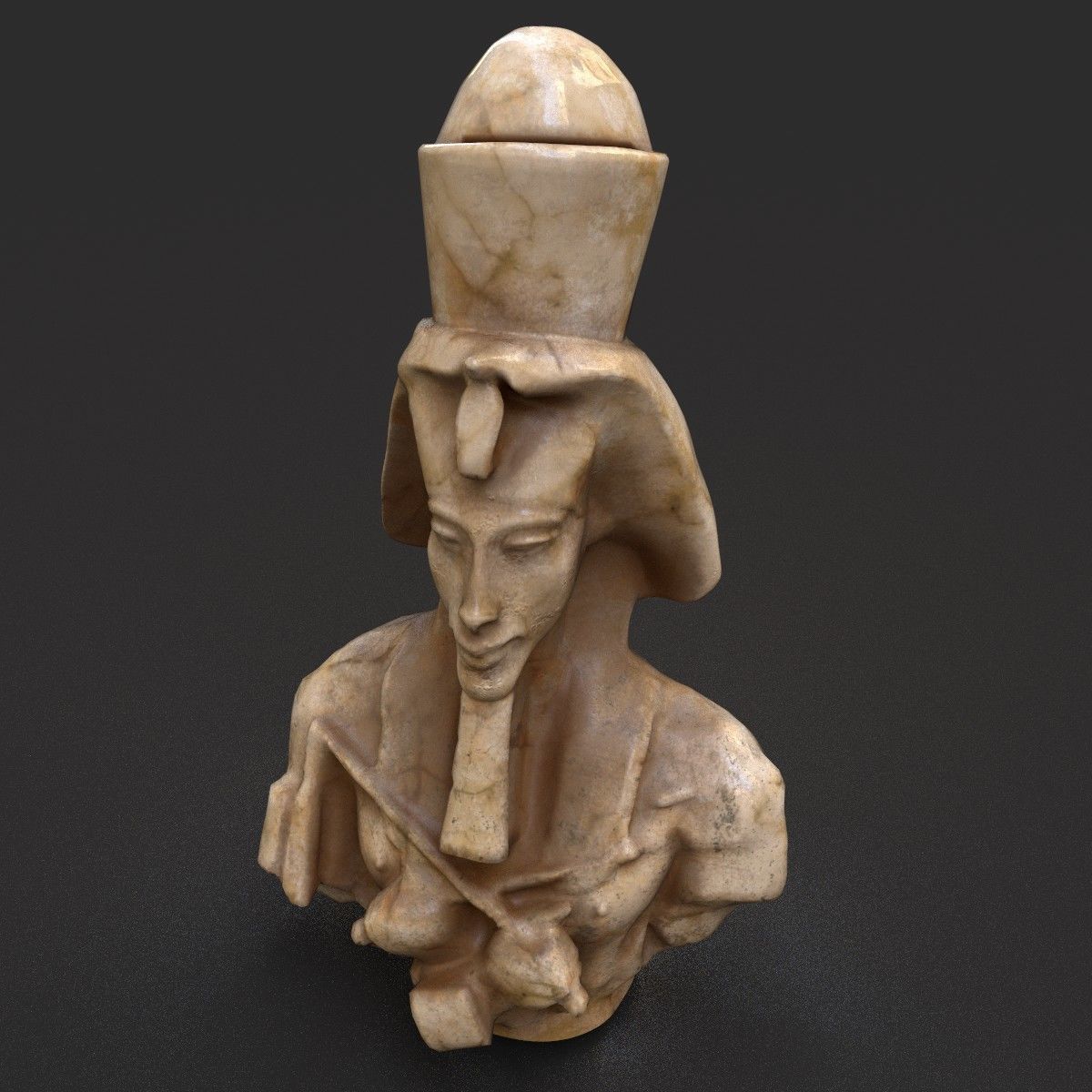 Ikhnaton Low-poly 3D model_3