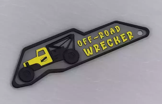 Matts Offroad Wrecker Games Keychain 3D Printable 3D print model