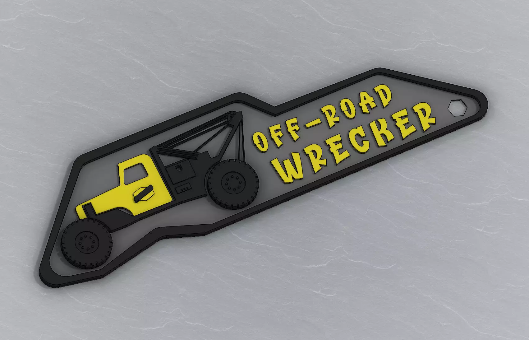Matts Offroad Wrecker Games Keychain 3D Printable 3D print model_0