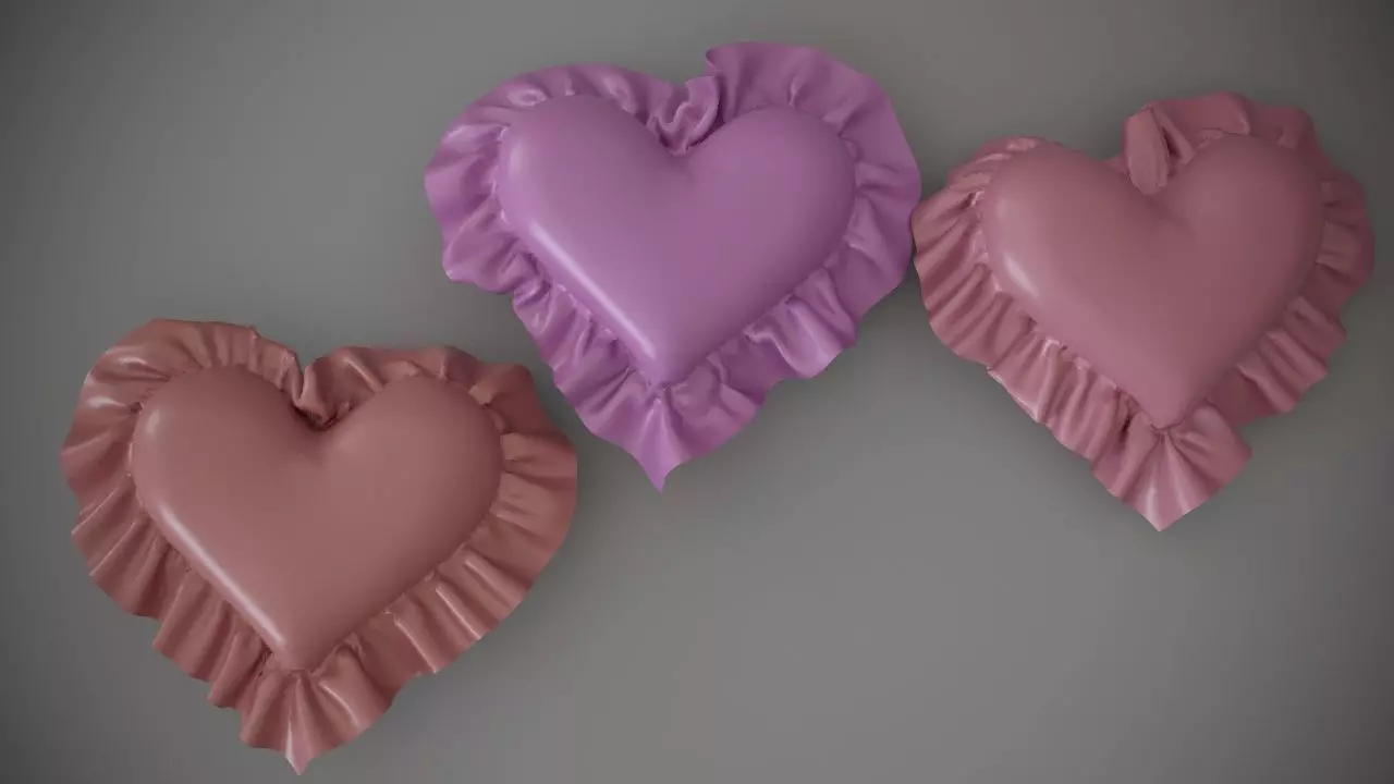 Ruffle pillows  3D model_0