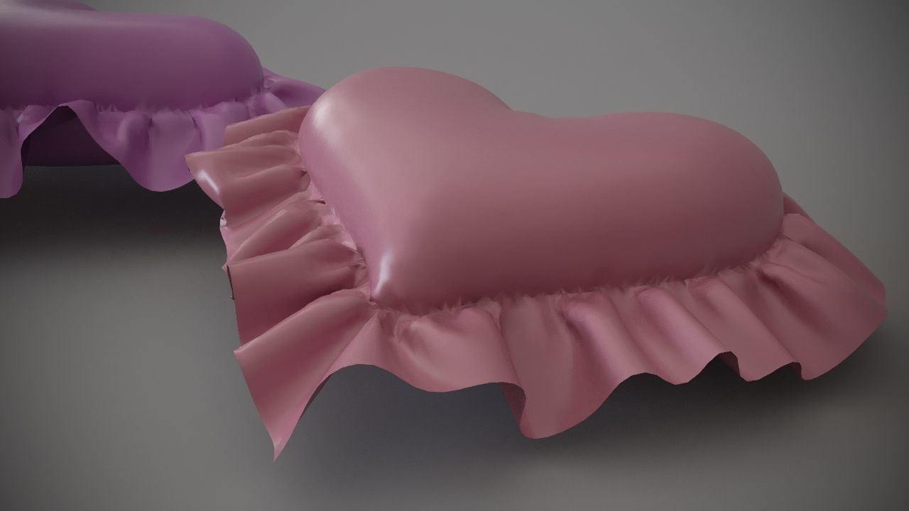 Ruffle pillows  3D model_4