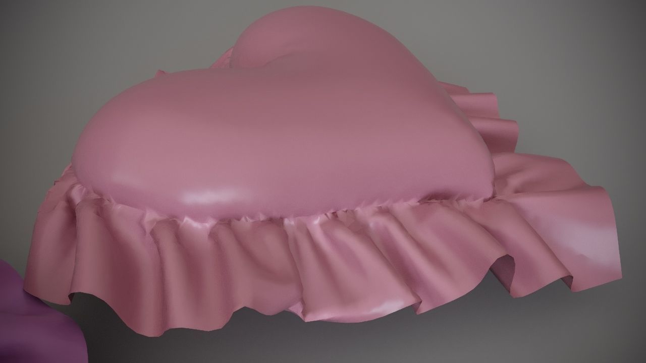 Ruffle pillows  3D model_2