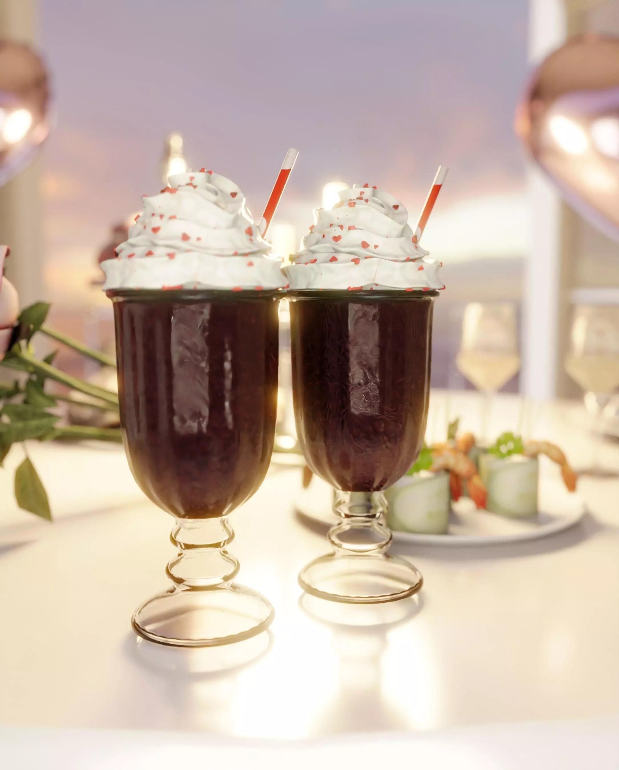 Valentines Day Milkshake 3D model
