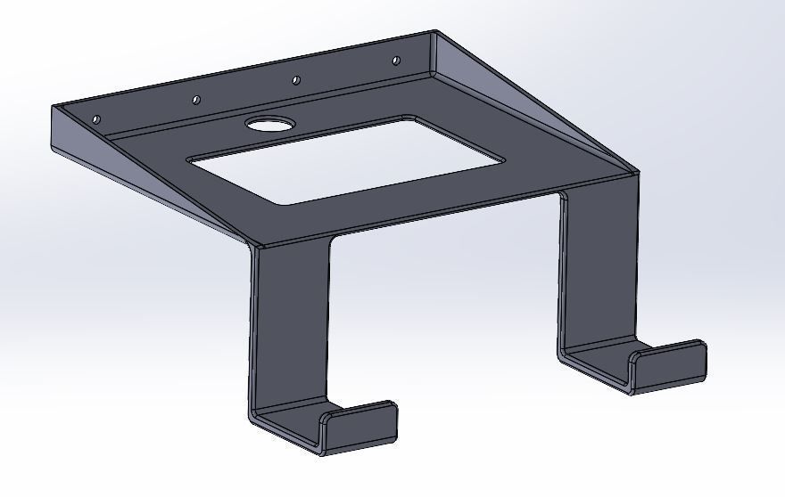 PS2 SLIM WALL MOUNT WITH CONTROLLER HANGERS 3D print model_3