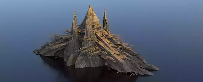 Tefnut Goddess crypt tower 3D model