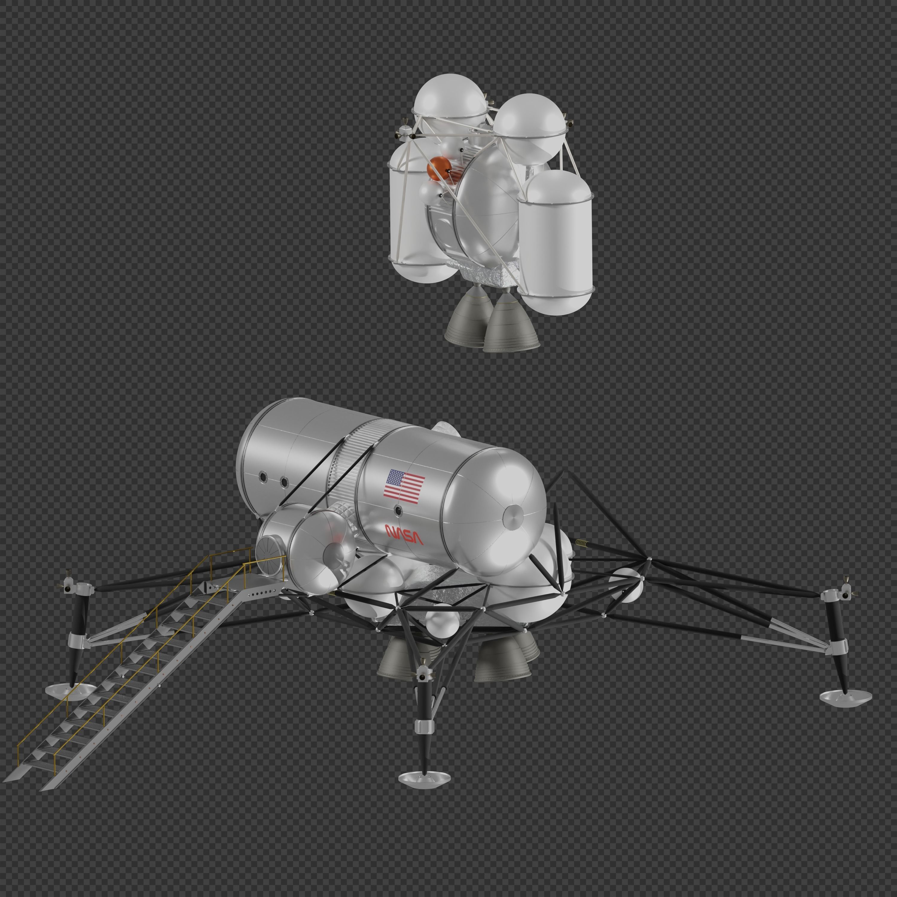 STCAEM Mars Lander 3D model_5