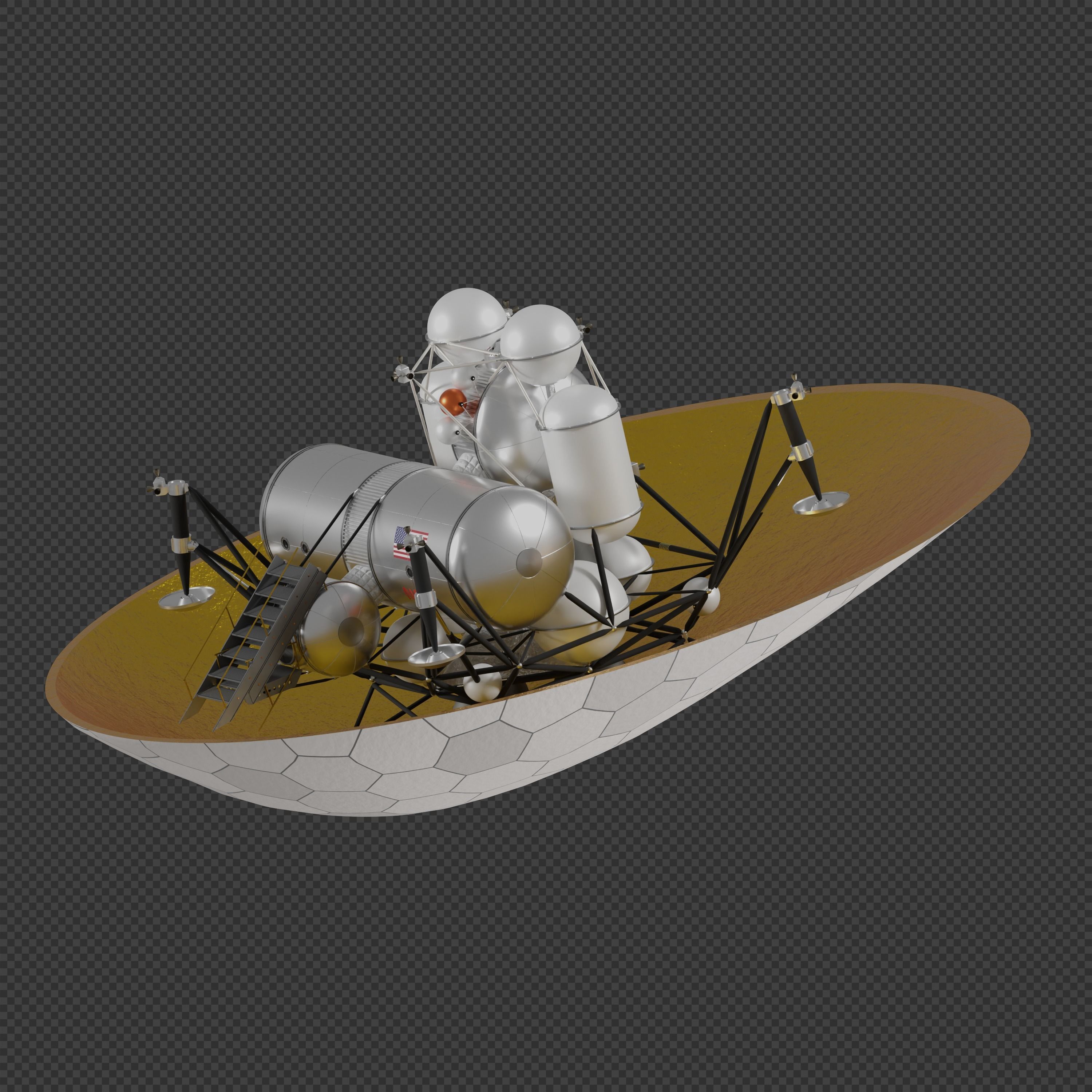 STCAEM Mars Lander 3D model_2