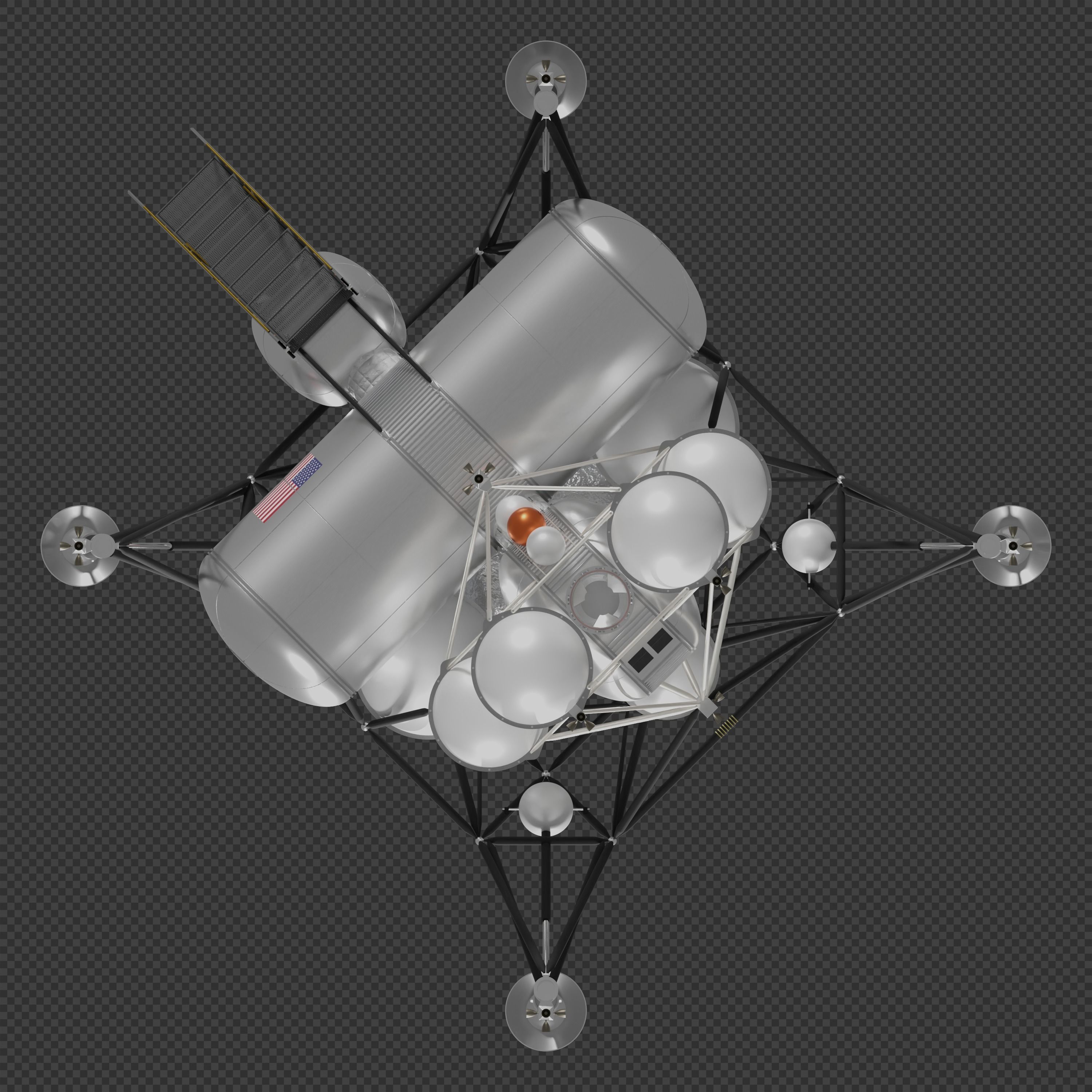 STCAEM Mars Lander 3D model_4