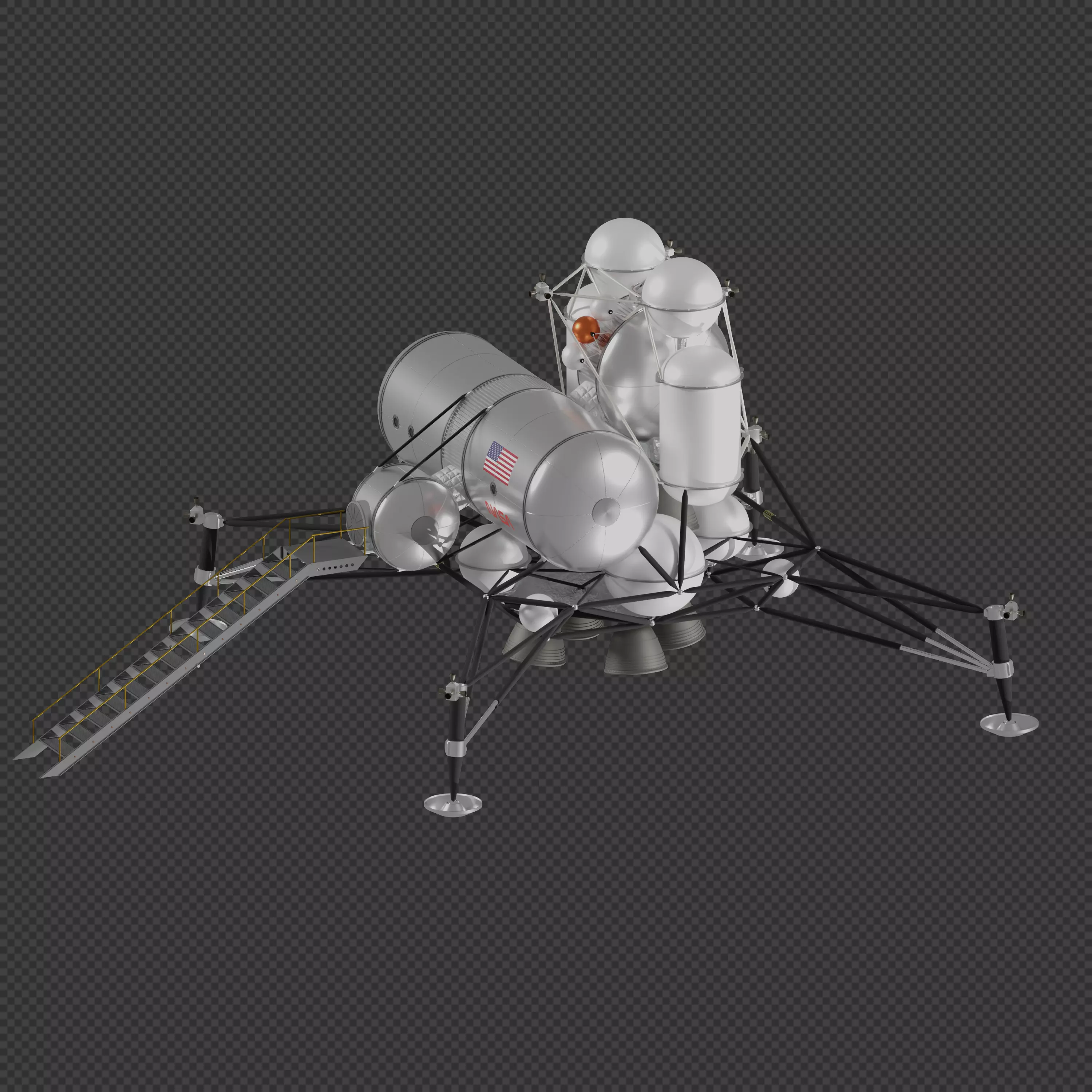 STCAEM Mars Lander 3D model_0
