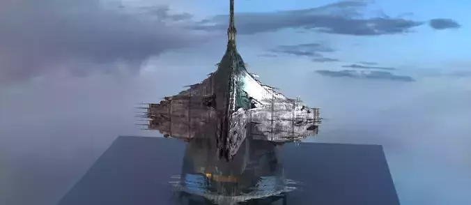 Art Deco Deep sea Rapture Dome 3D model