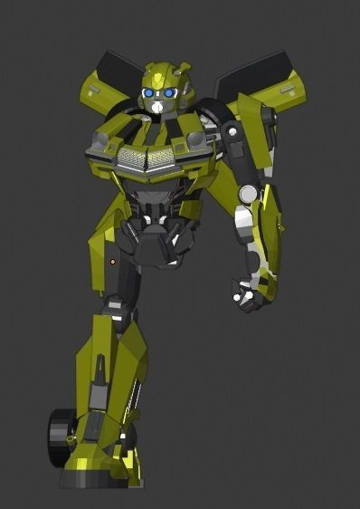 Bumblebee ROTB Pepakura Foam Unfold 3D model_2