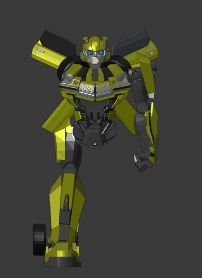 Bumblebee ROTB Pepakura Foam Unfold 3D model_3
