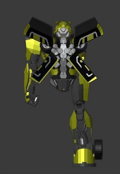 Bumblebee ROTB Pepakura Foam Unfold 3D model_1