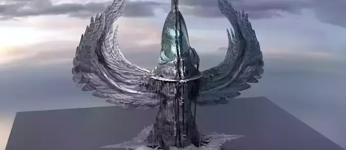 Art Deco Deep sea Rapture Winged city  