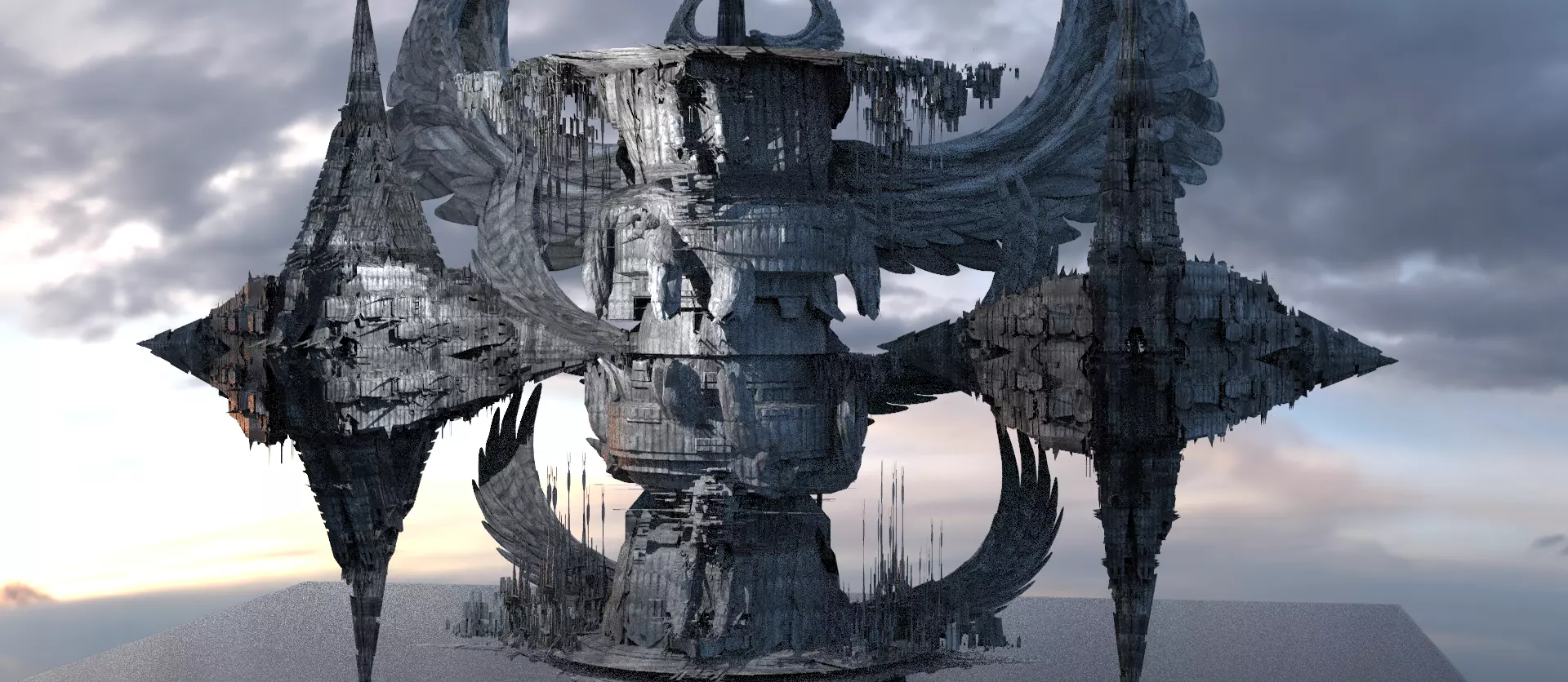 Sea Rapture city hourglass 3D model_0